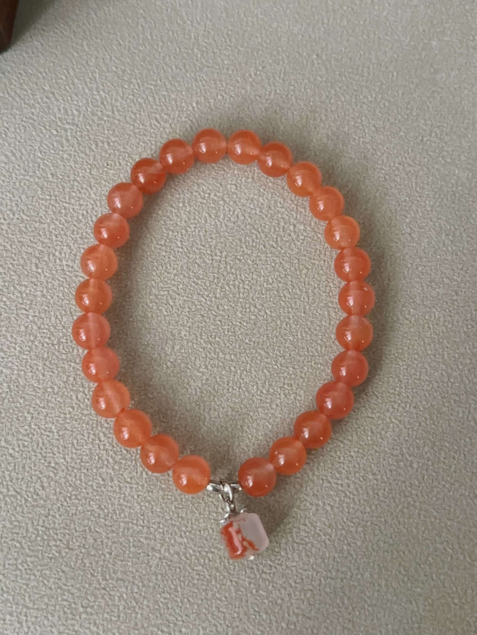 South Red Agate Bead Bracelet