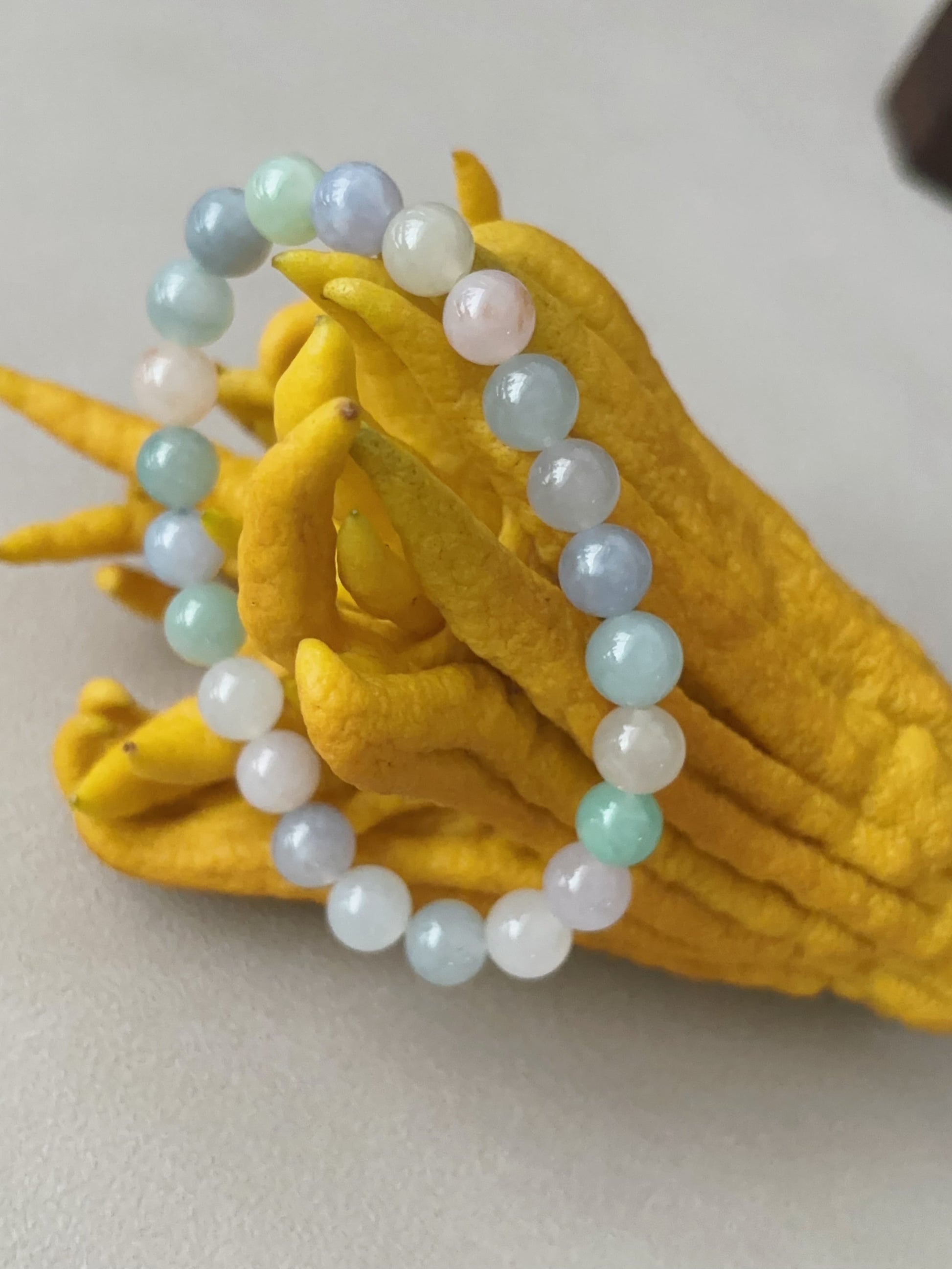 Pastel Jade Bead Bracelet