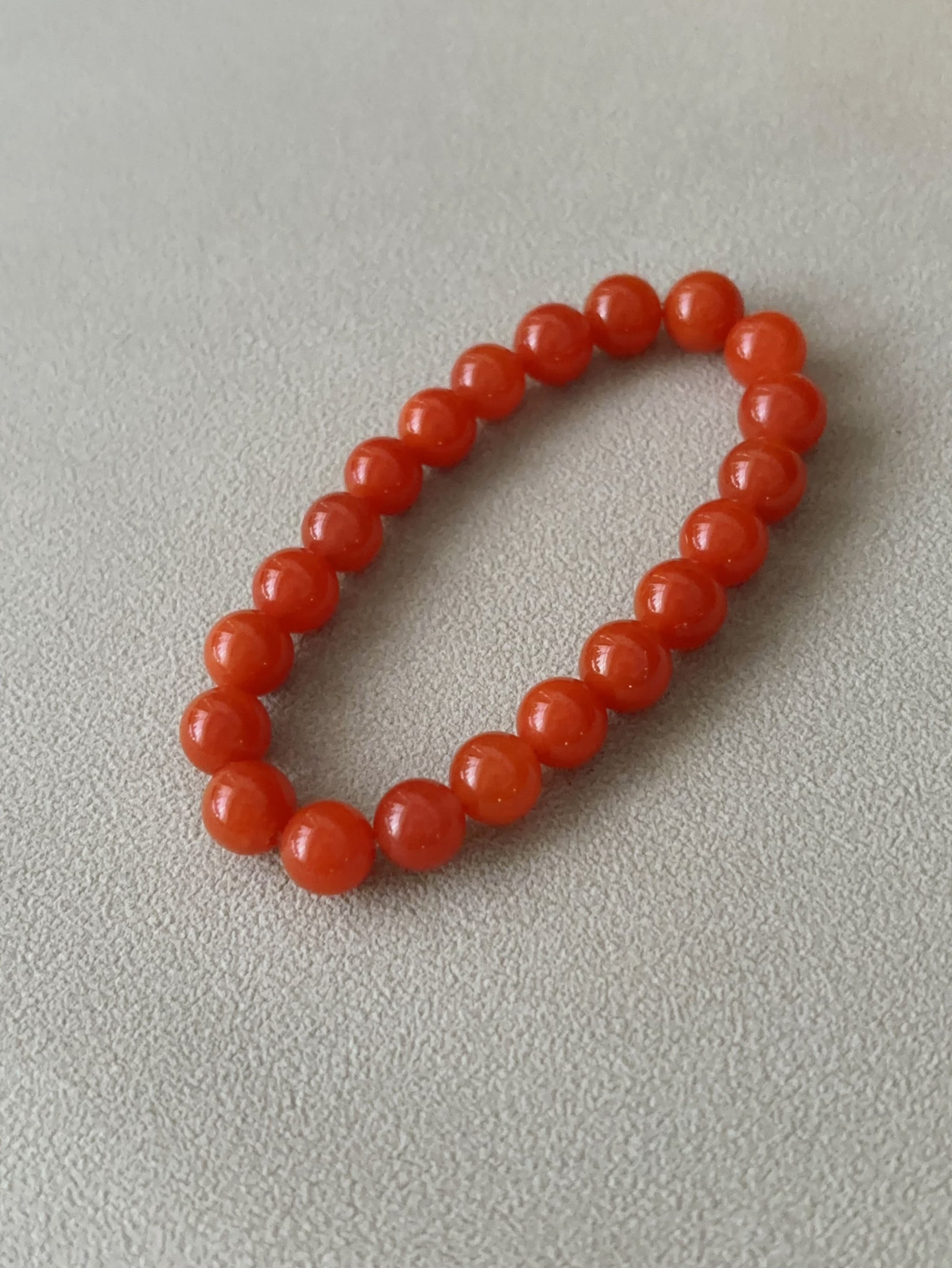 South Red Agate Bead Bracelet