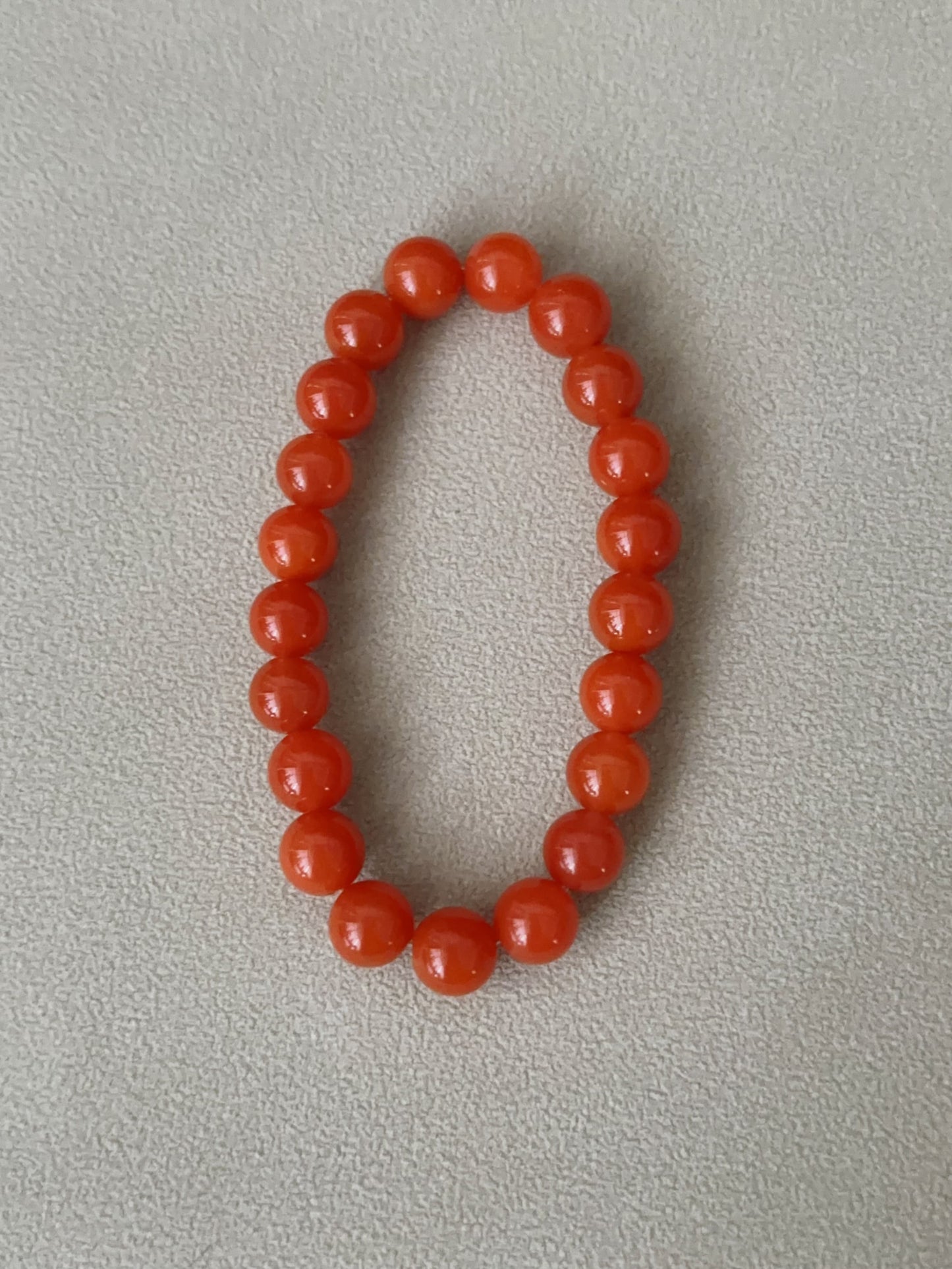 South Red Agate Bead Bracelet